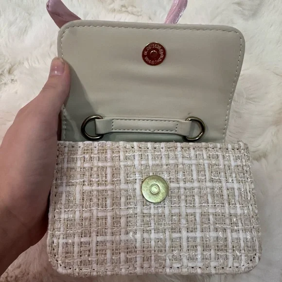 Ce Ce Co Pink mini purse with charms and pearl handle -Maisonette - Picture 6 of 9